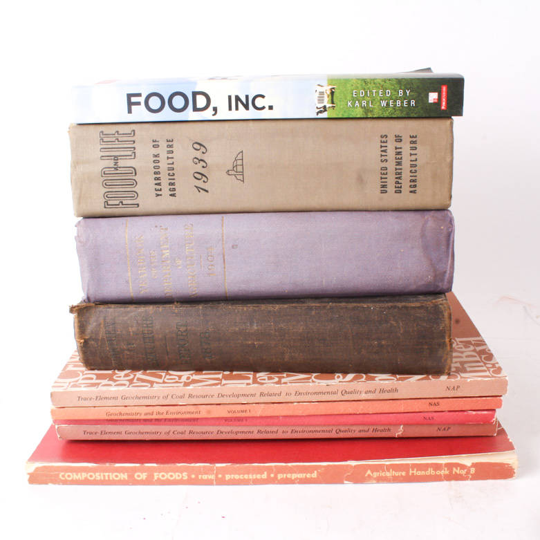 Collection of Food, Nutrition, Agriculture, and Gardening Books