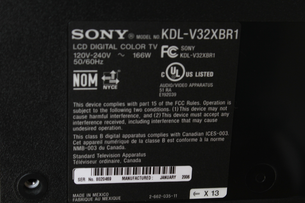 Sony Bravia 32" LCD Television