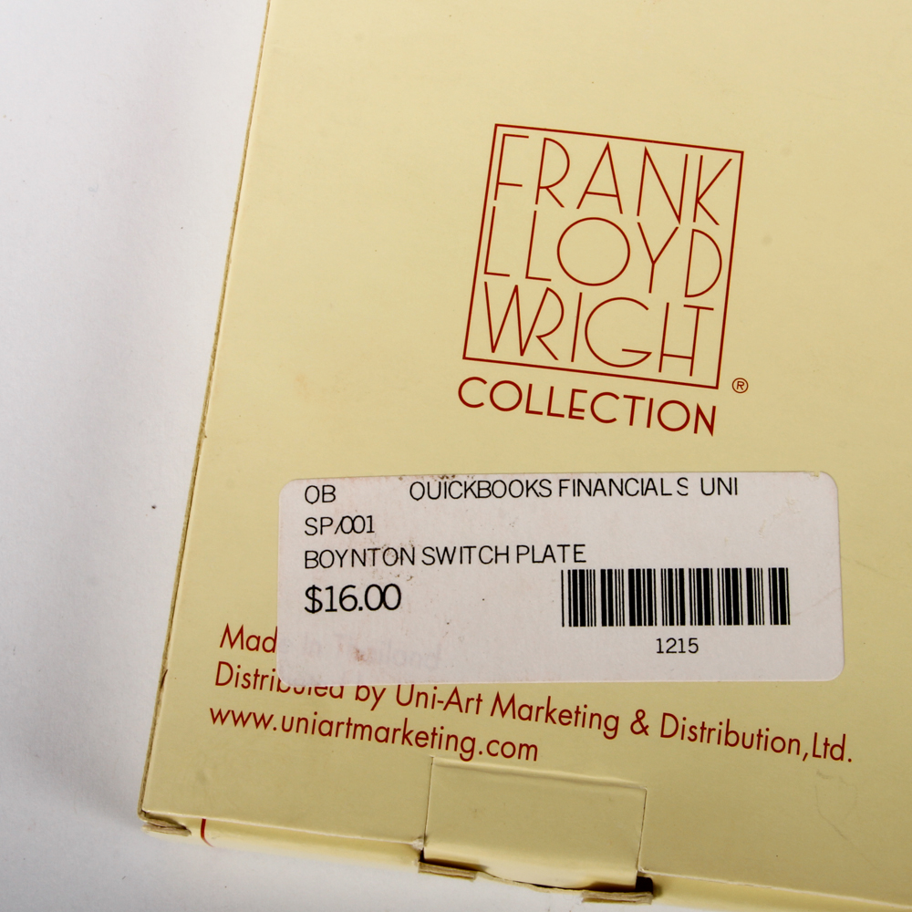 Pair of Wooden Frank Lloyd Wright Light Switch Covers By Uni-Art Marketing