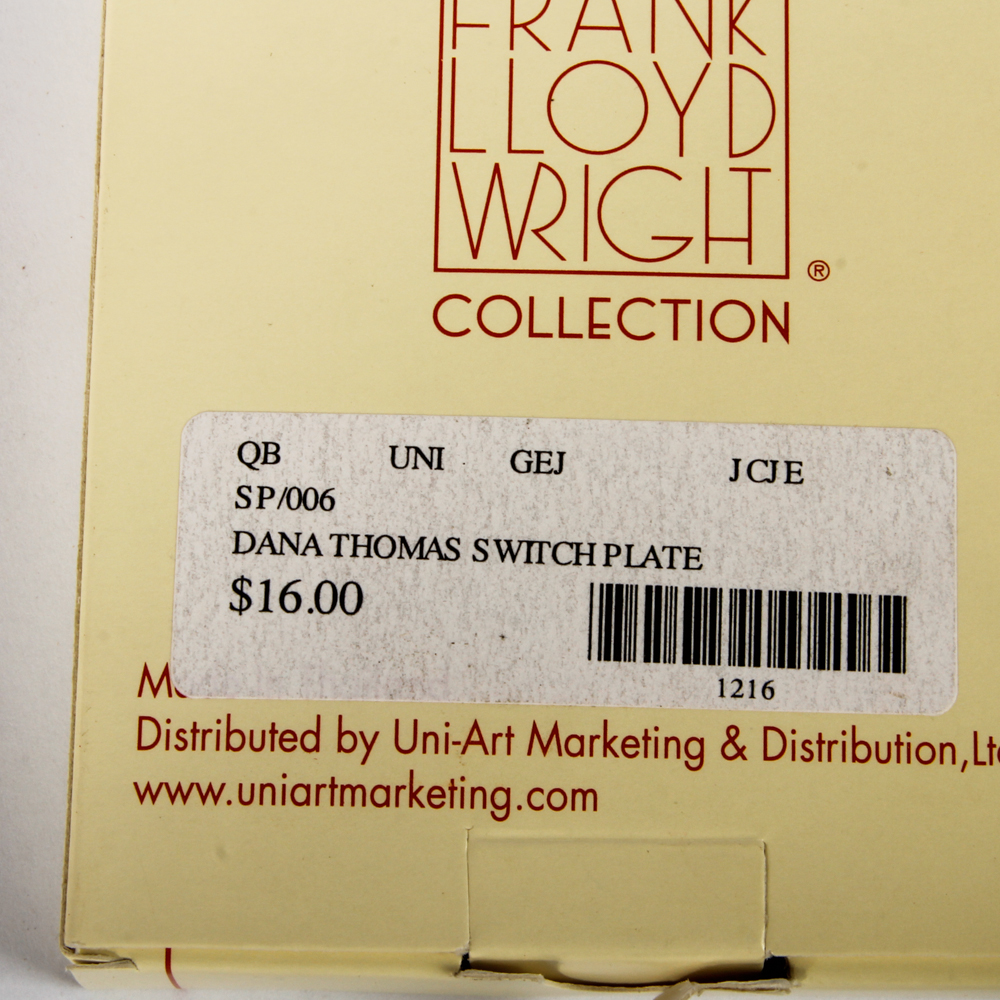 Pair of Wooden Frank Lloyd Wright Light Switch Covers By Uni-Art Marketing