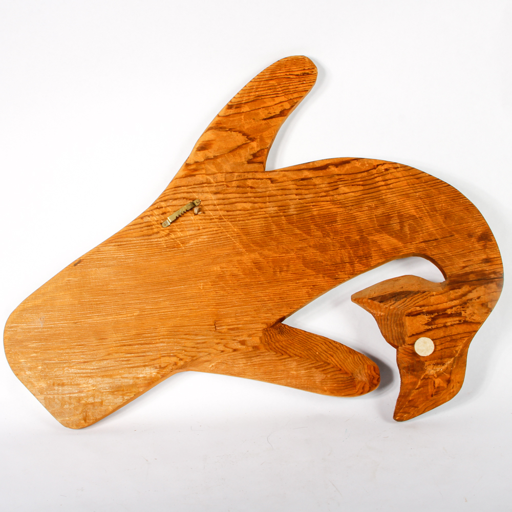 Native Northwest Style Painted Wood Whale Art