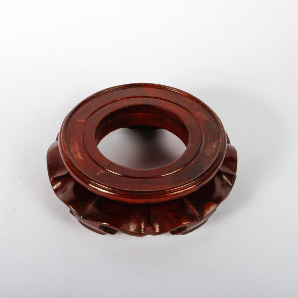 Chinese Reticulated Celadon Vase with Stand