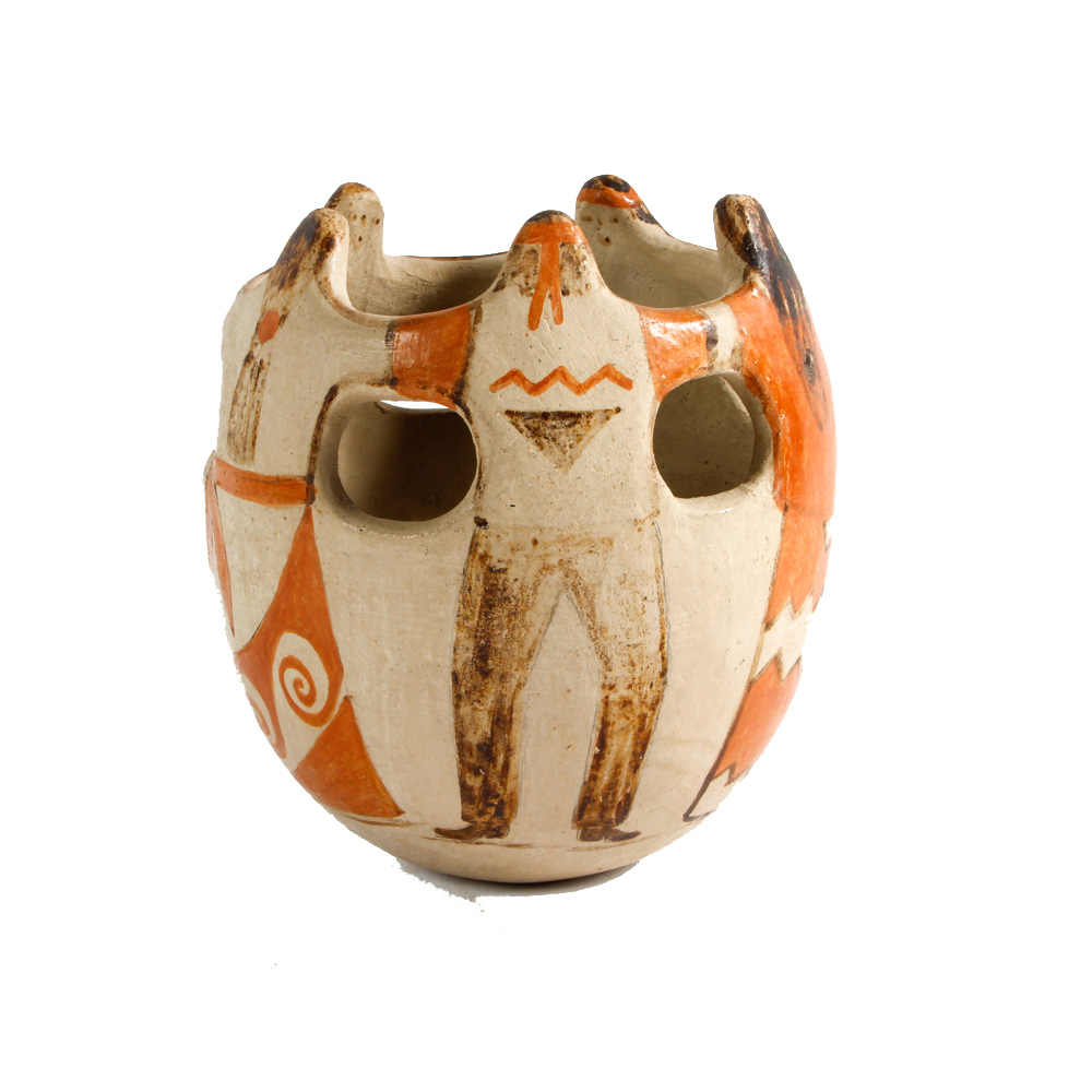 Hand Painted Native American Vessel