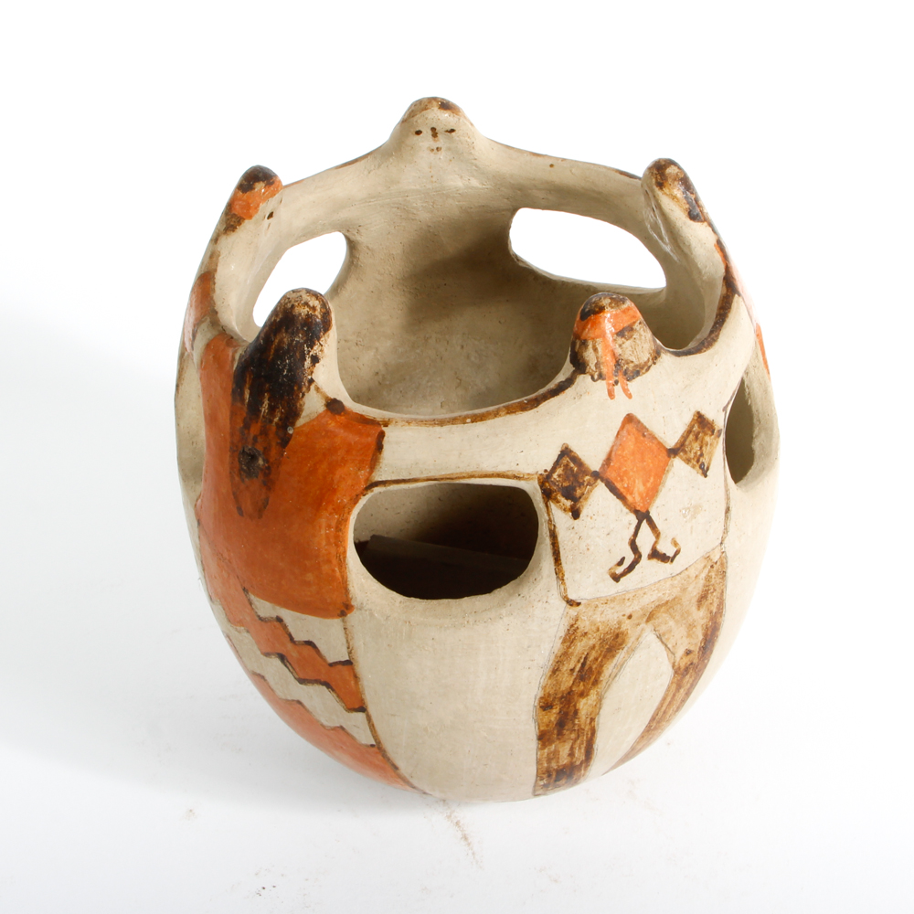 Hand Painted Native American Vessel