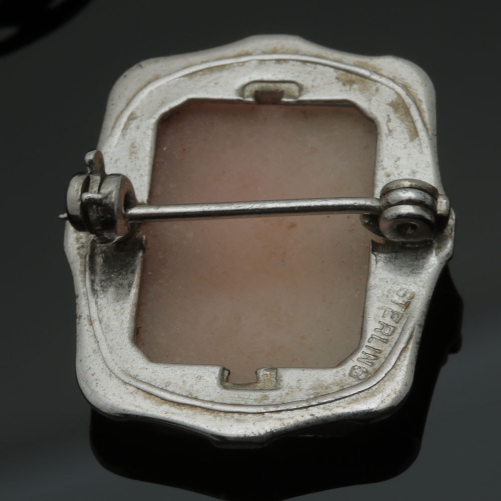 Assortment of Sterling Silver Jewelry Including Shell Cameo Brooches