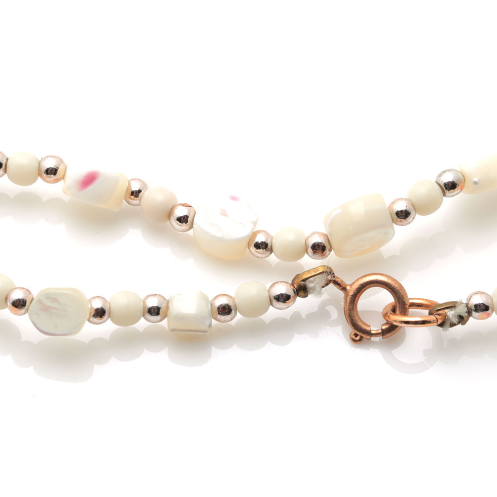 Colorful Assortment of Jewelry Featuring Sterling Silver, Shell, Rhinestones, and Imitation Millefiori