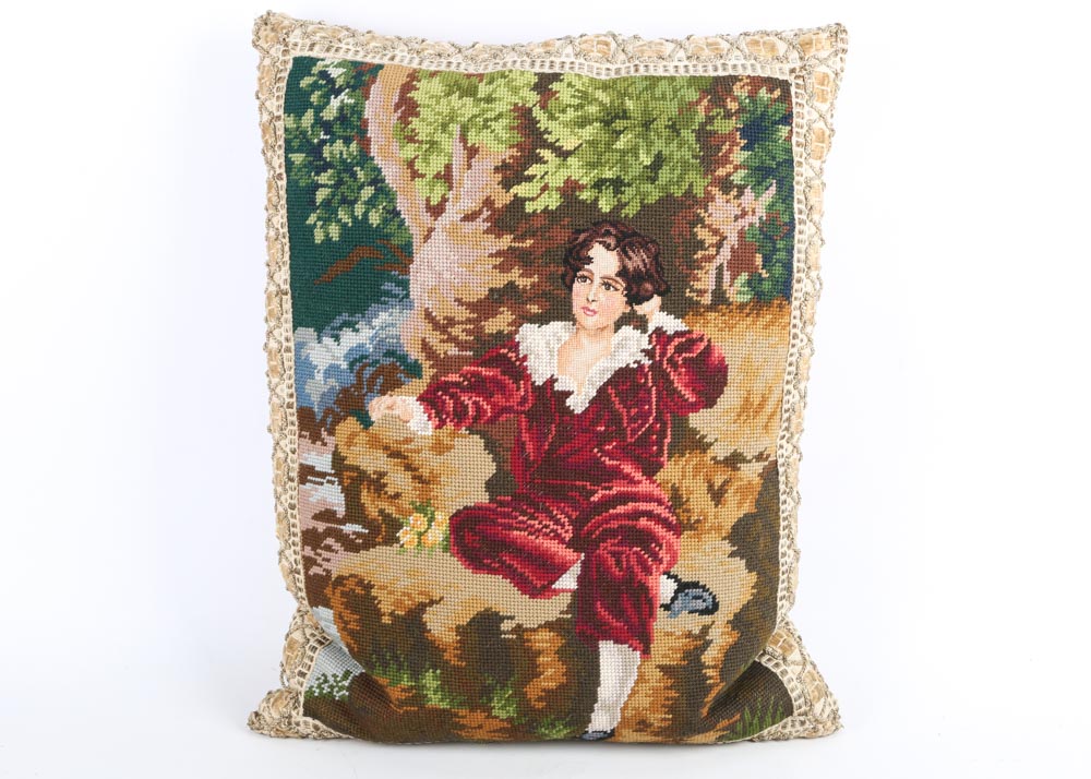 Portrait Needlepoint Pillows