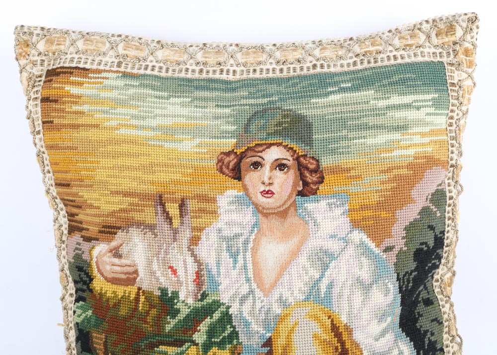 Portrait Needlepoint Pillows