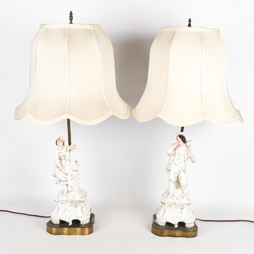 Porcelain Figural Lamps