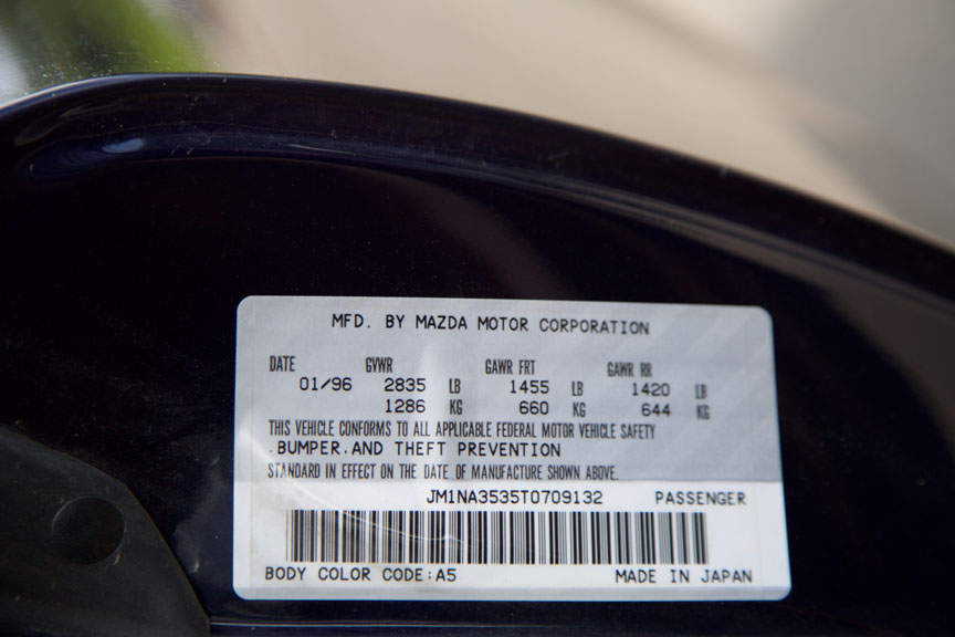 1996 Mazda MX-5 Miata Convertible