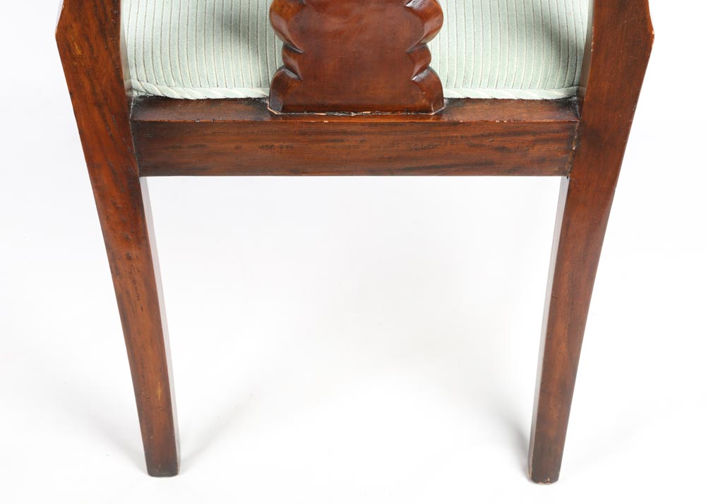 Queen Anne Style Burlwood Captain's Chairs