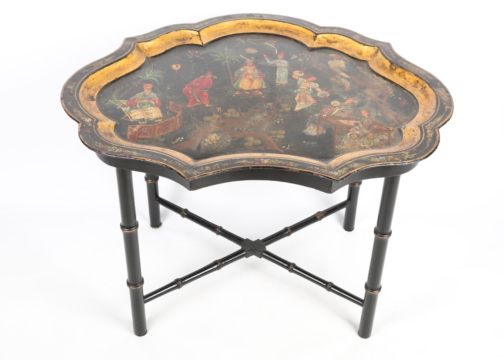 Hand Painted Toleware Tray Table