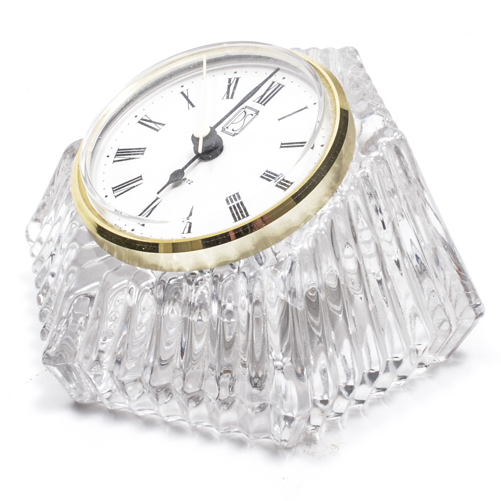 Anna Hutte Bleikristall Crystal Clock