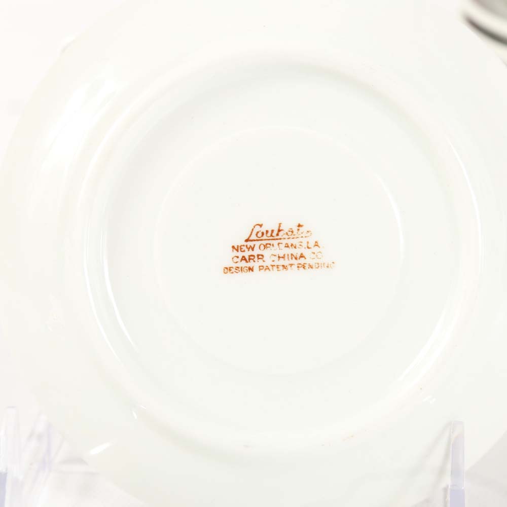 Loubat Cafe Brulot Flaming Diablo Cups and Saucers