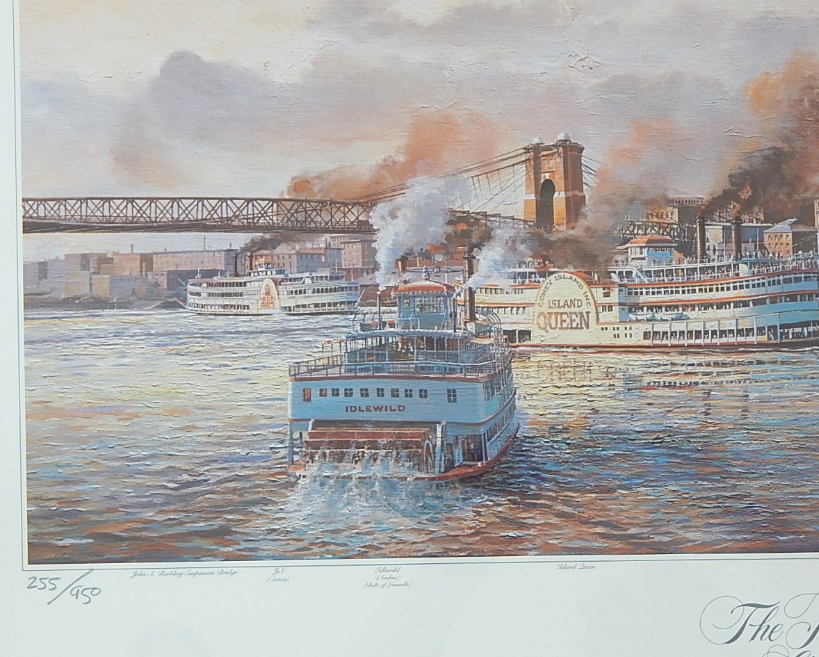 Michael Blaser Framed Print "The Public Landing Cincinnati 1935"
