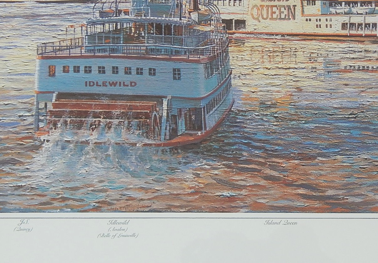 Michael Blaser Framed Print "The Public Landing Cincinnati 1935"