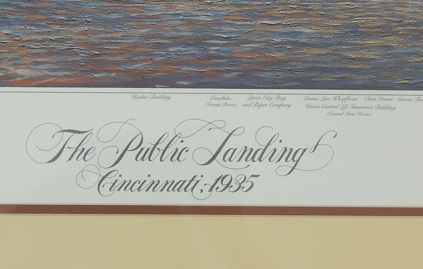 Michael Blaser Framed Print "The Public Landing Cincinnati 1935"