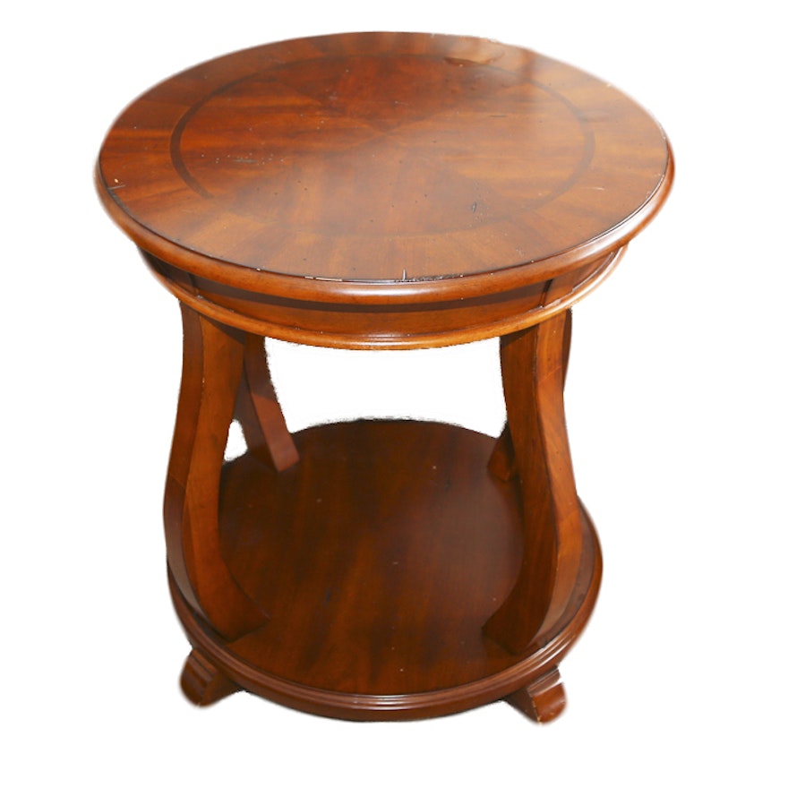 Contemporary Wood-Veneered Side Table