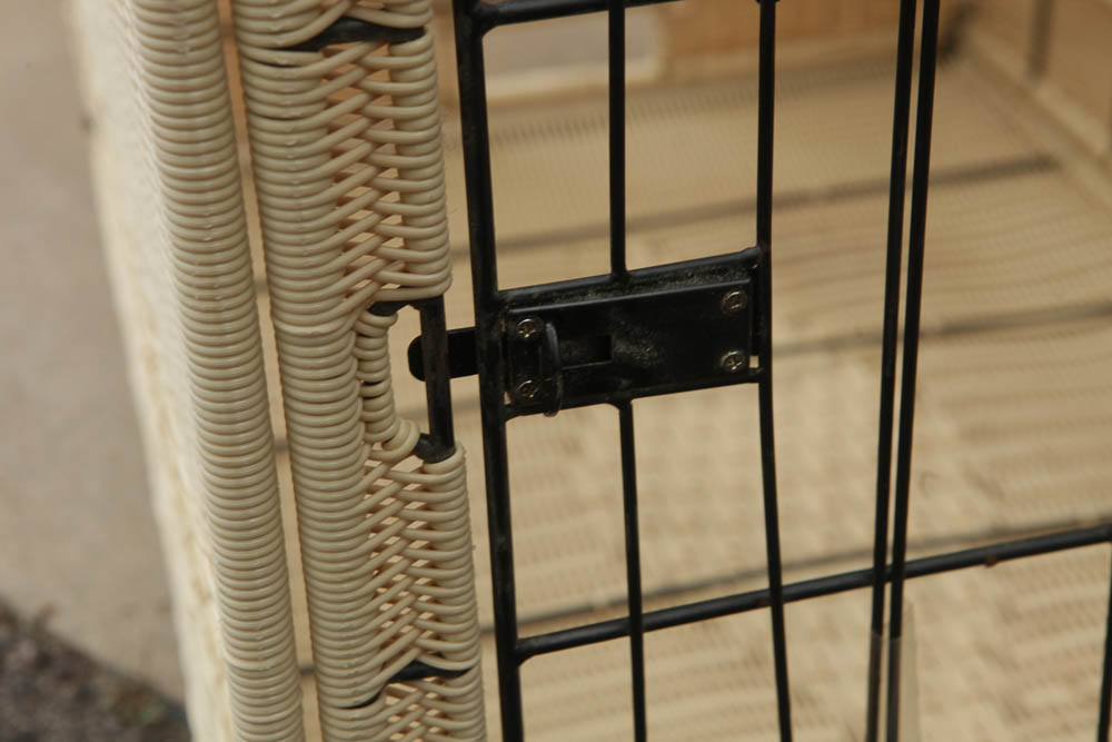 Large Faux Wicker Dog Crate