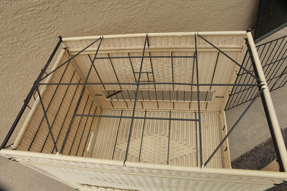 Large Faux Wicker Dog Crate