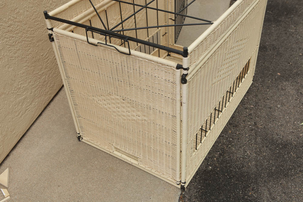 Large Faux Wicker Dog Crate