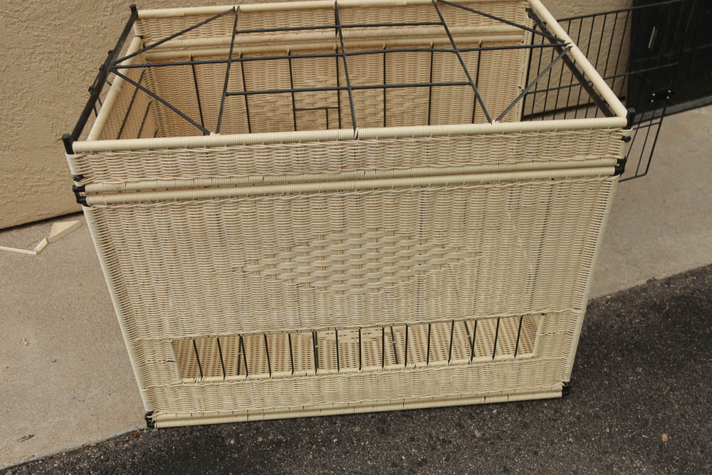 Large Faux Wicker Dog Crate