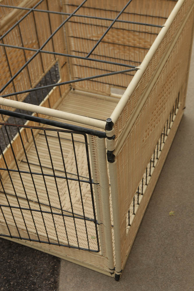Large Faux Wicker Dog Crate