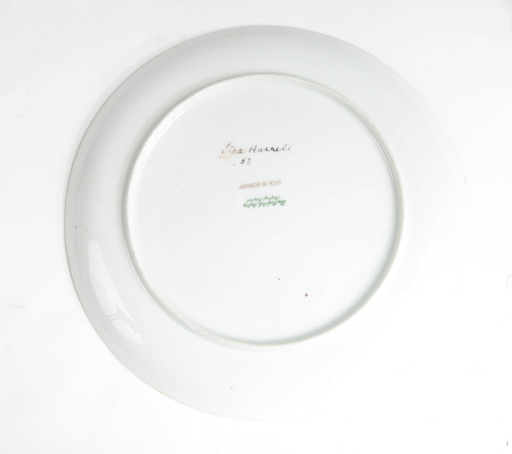 Two Hand-Painted Floral Plates