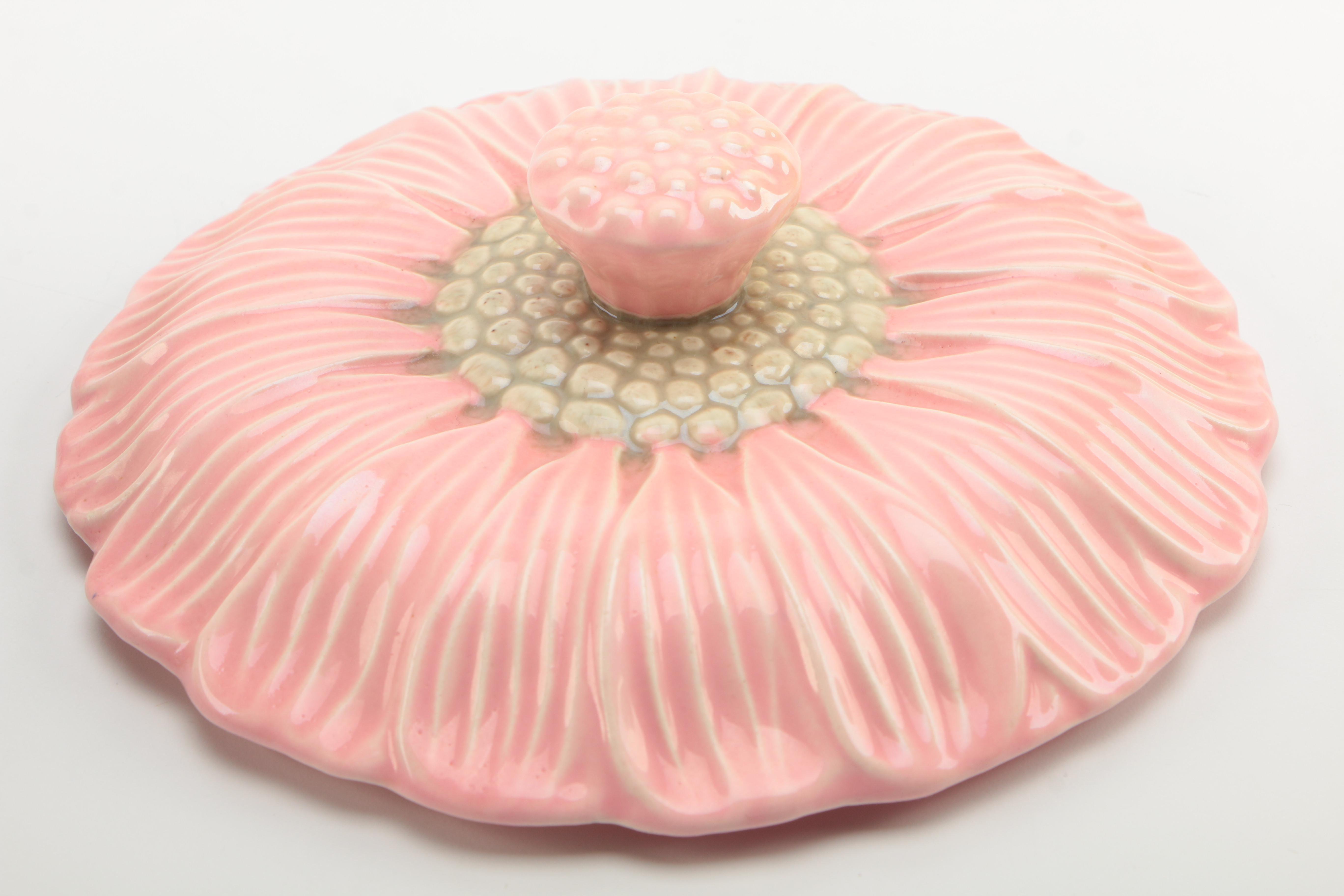 Mid Century Valley Vista California Pottery Lazy Susan Set