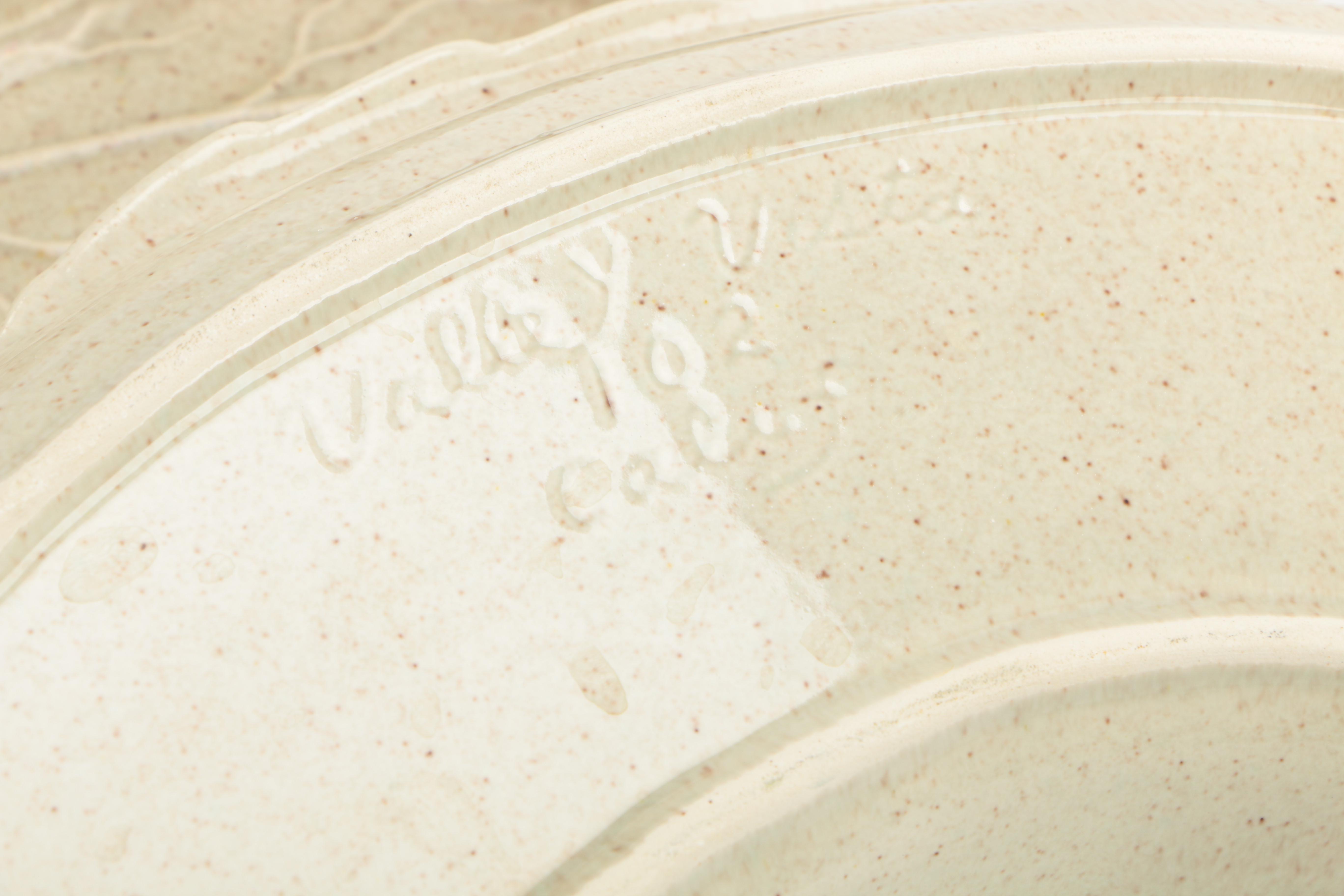 Mid Century Valley Vista California Pottery Lazy Susan Set