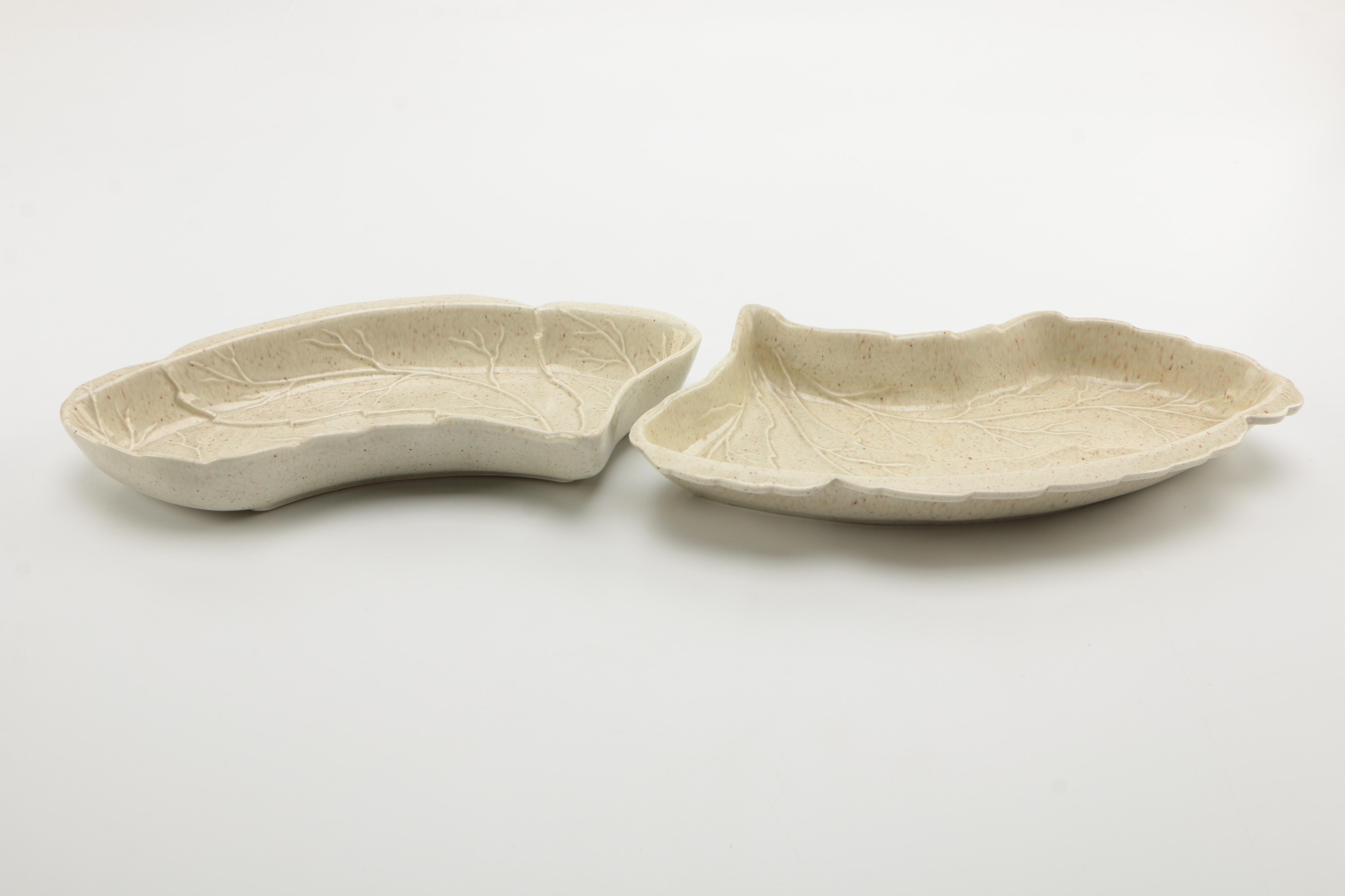 Mid Century Valley Vista California Pottery Lazy Susan Set