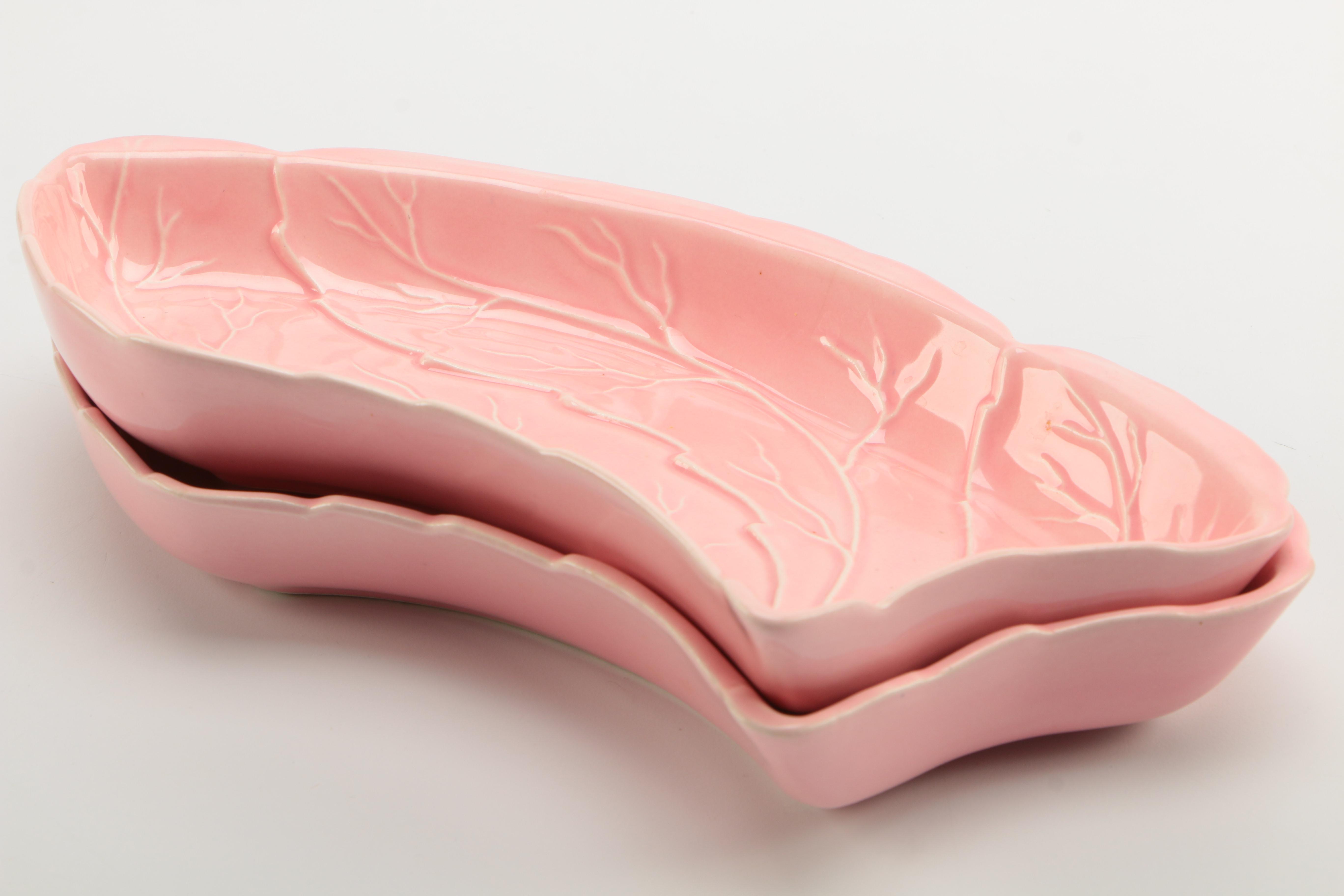 Mid Century Valley Vista California Pottery Lazy Susan Set