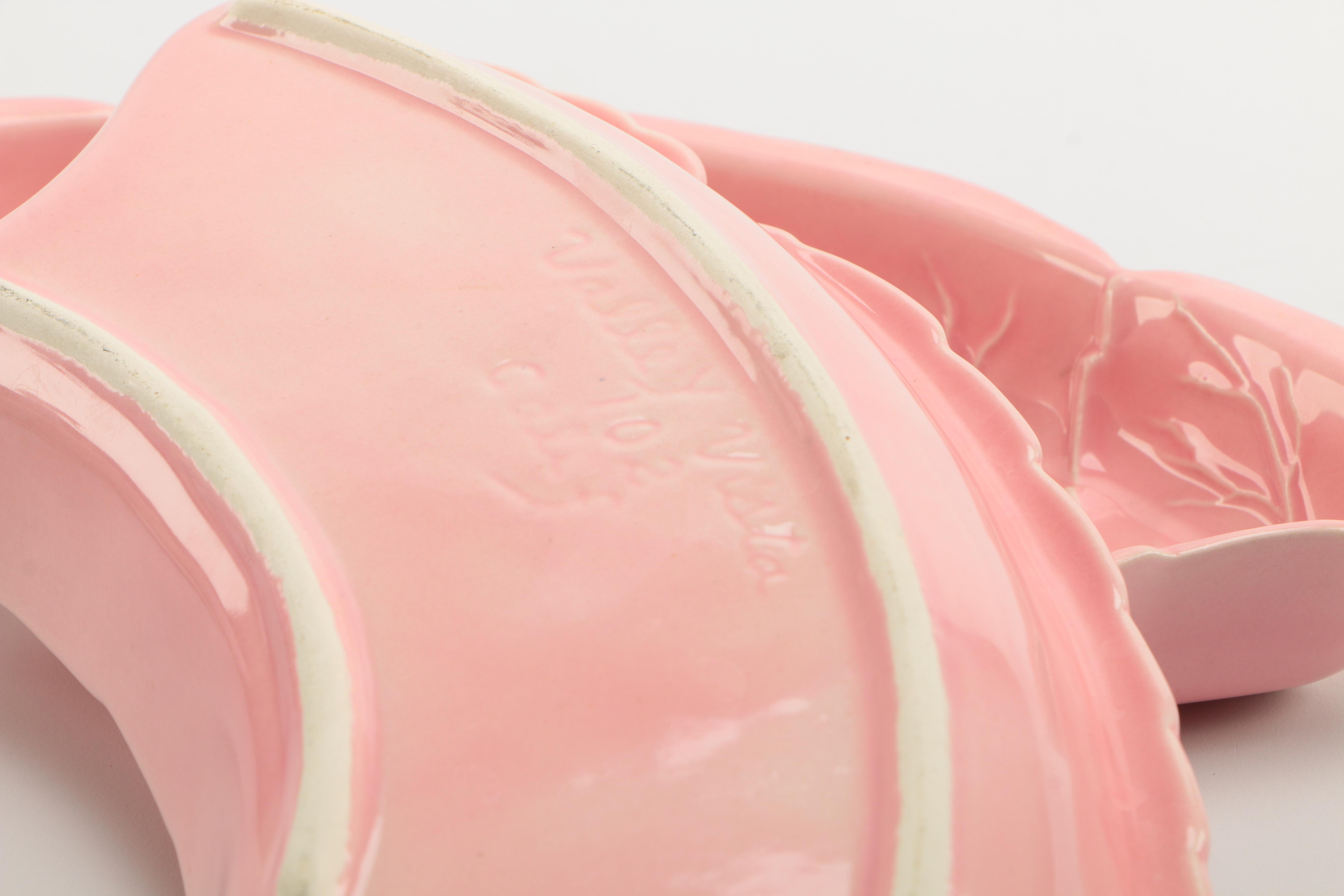 Mid Century Valley Vista California Pottery Lazy Susan Set