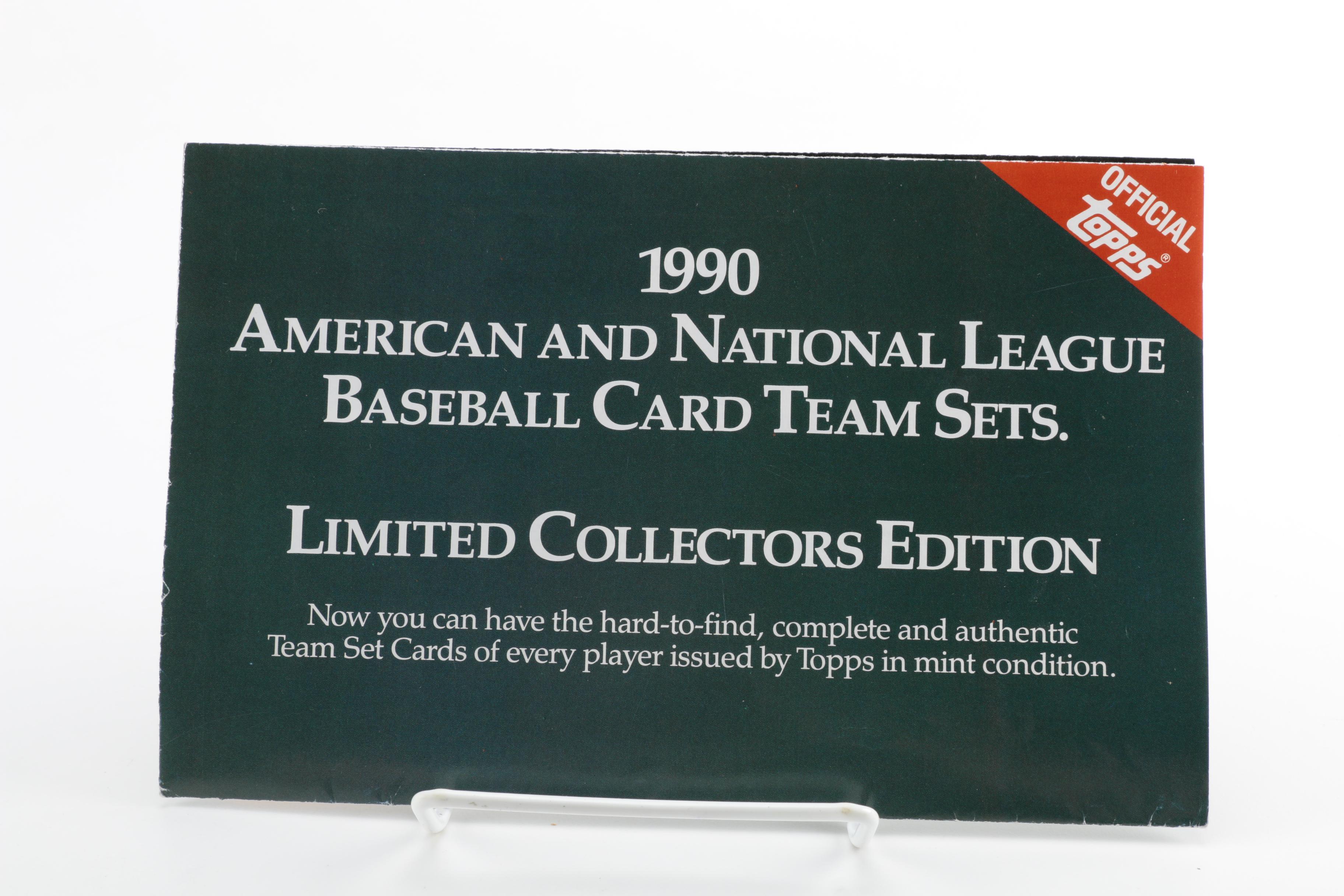 The Baseball Mint Collection by Topps 1990 Team Card Sets in Wooden Case