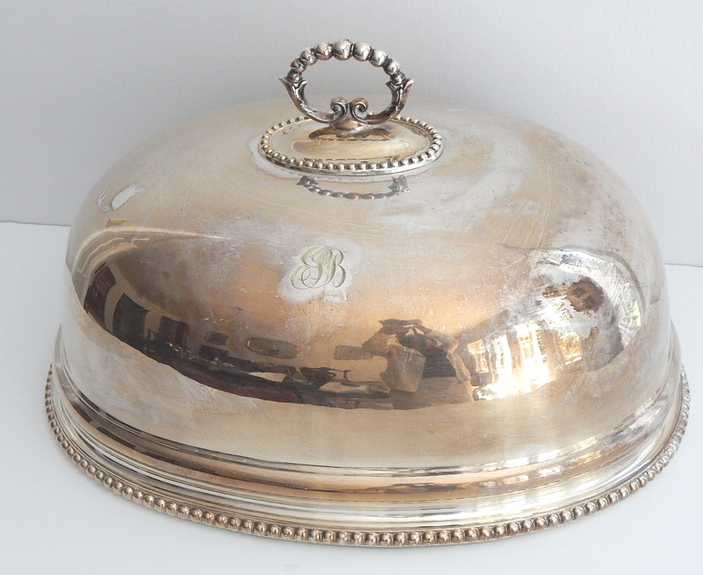 Antique Roberts & Belk Silver Plate Dome Cover