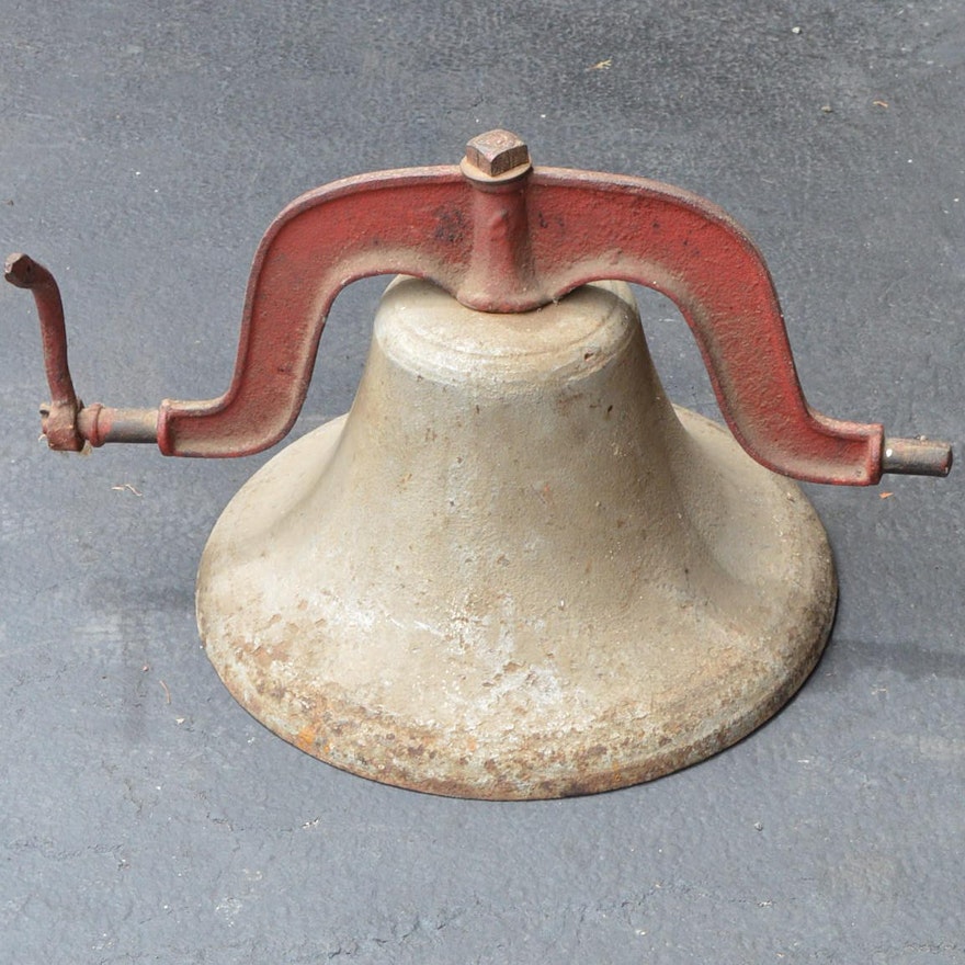 Antique Iron School Bell