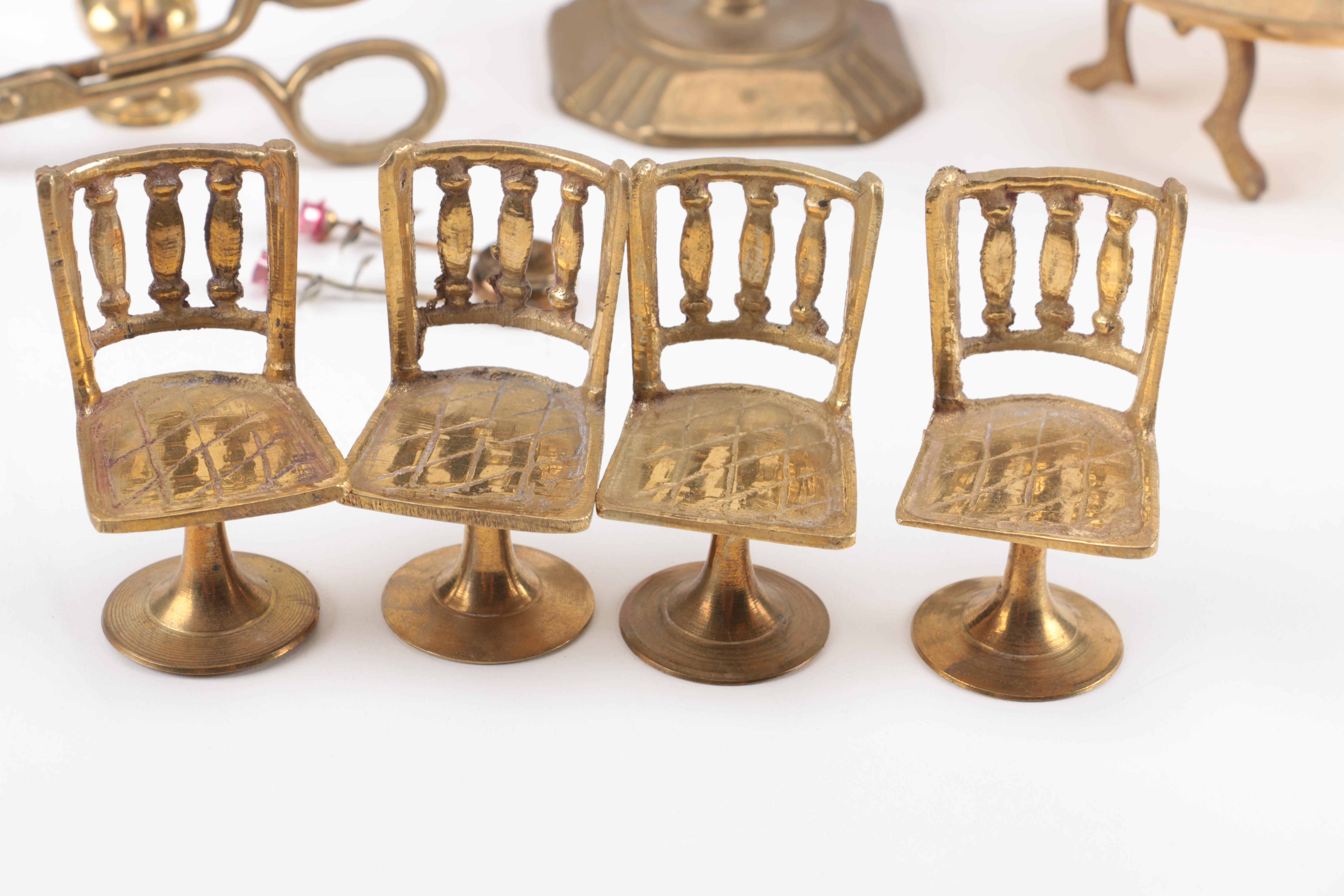 Brass Vases, Candlewick Trimmer, and Miniatures
