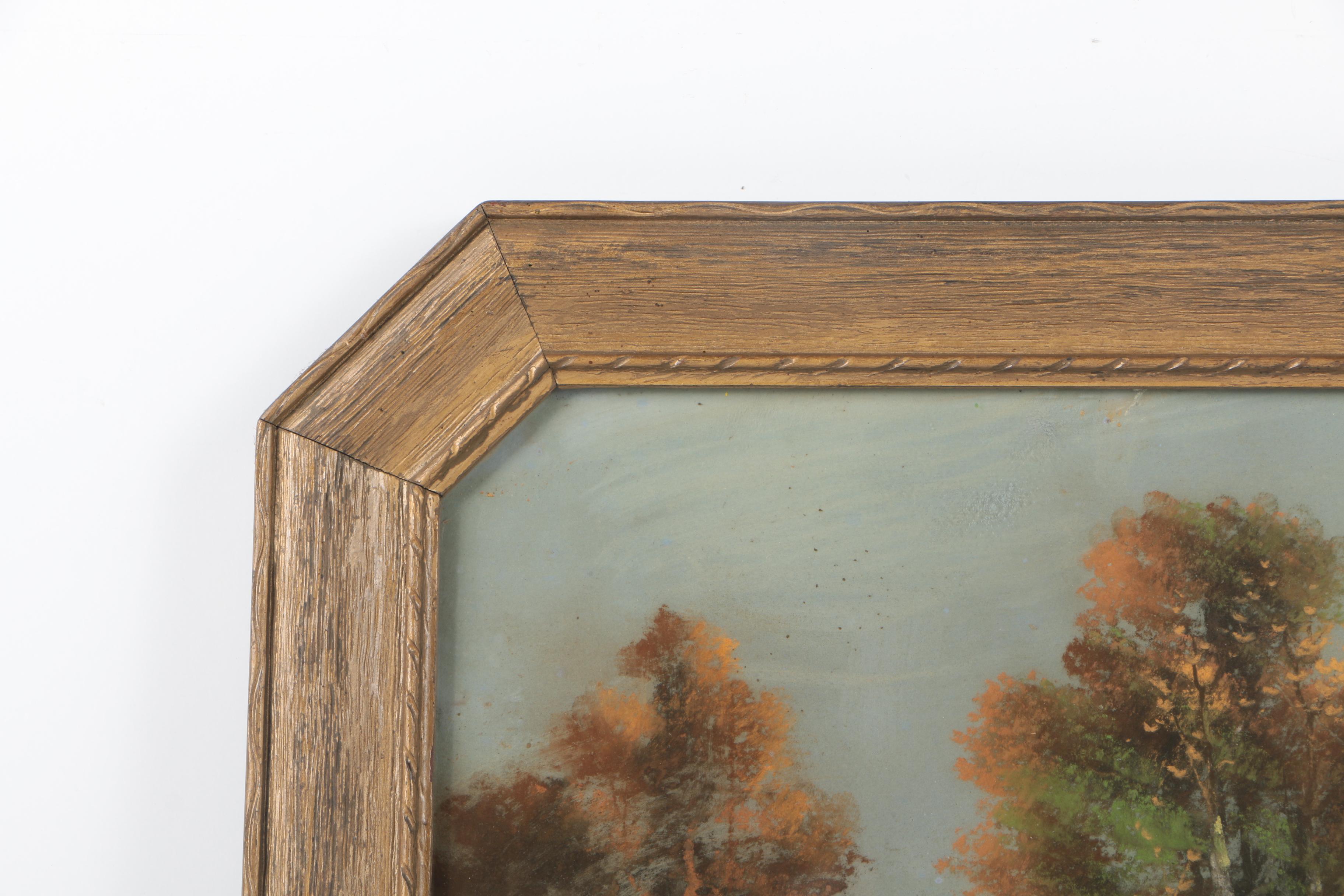 Chalk Pastel Drawing of a Pastoral Landscape