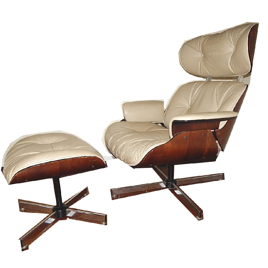 Eames Style Chair and Footstool