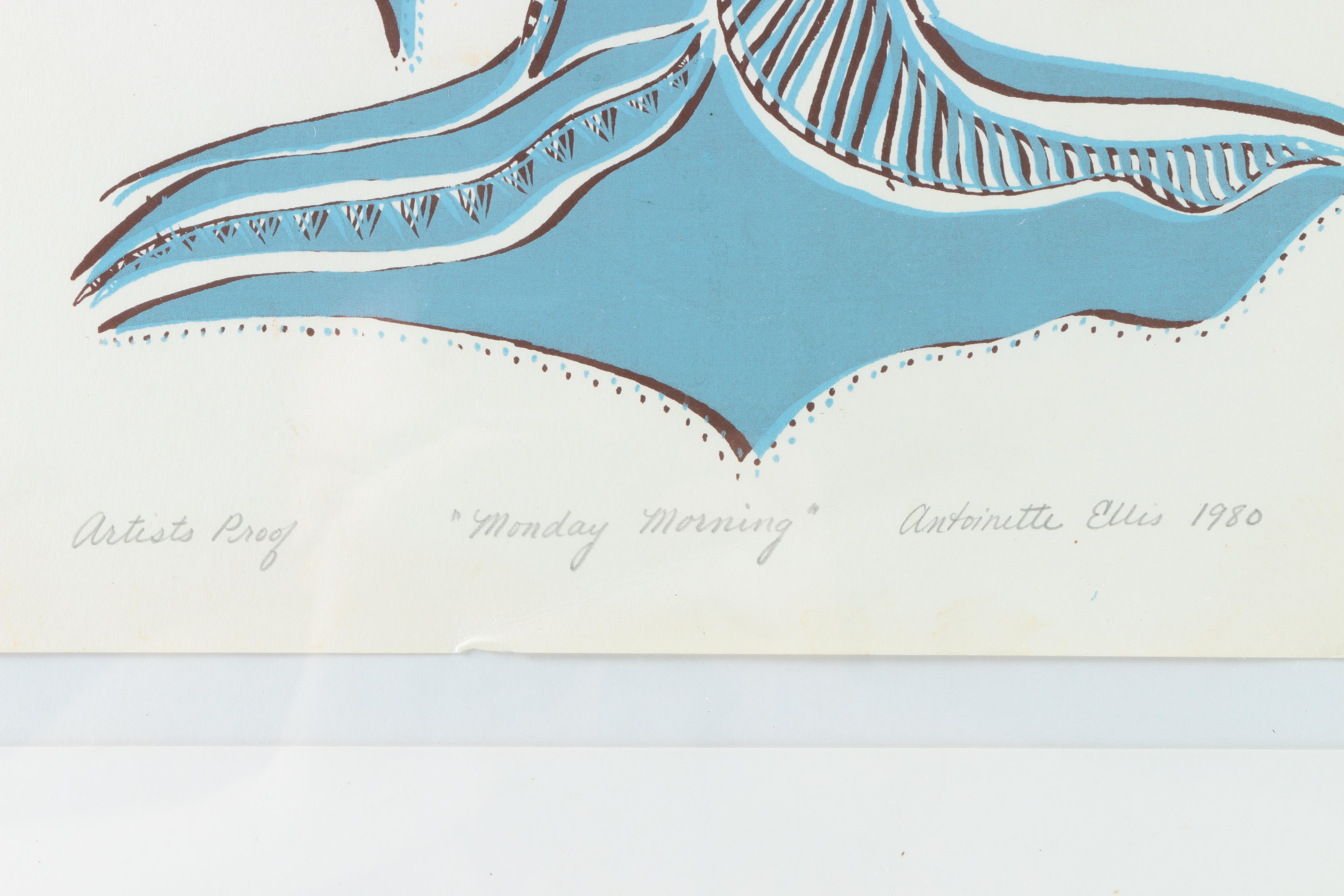 Antoinette Ellis Artist's Proof Serigraph Print "Monday Morning"