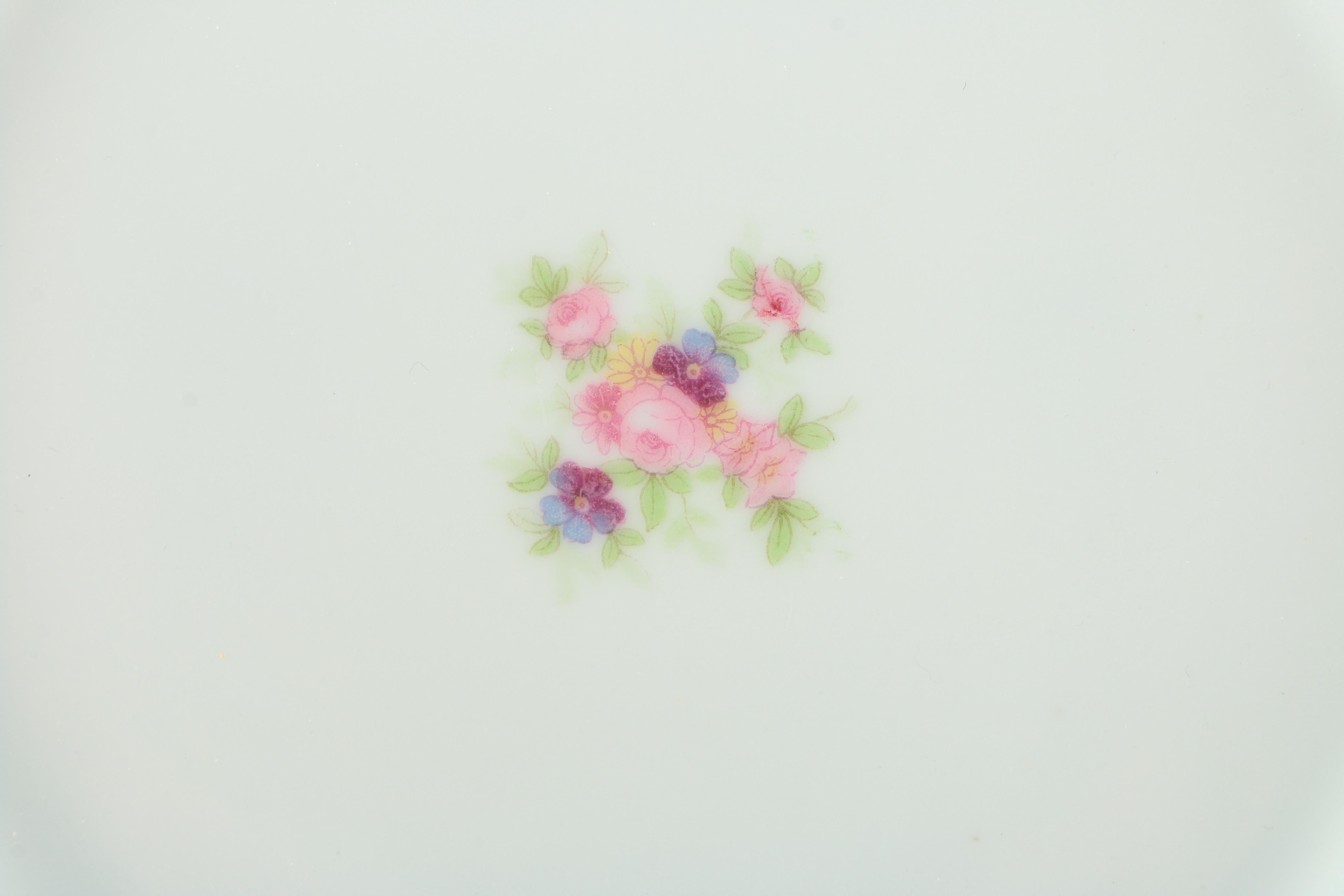 Antique Bassett Limoges Porcelain Cream Soup Bowls