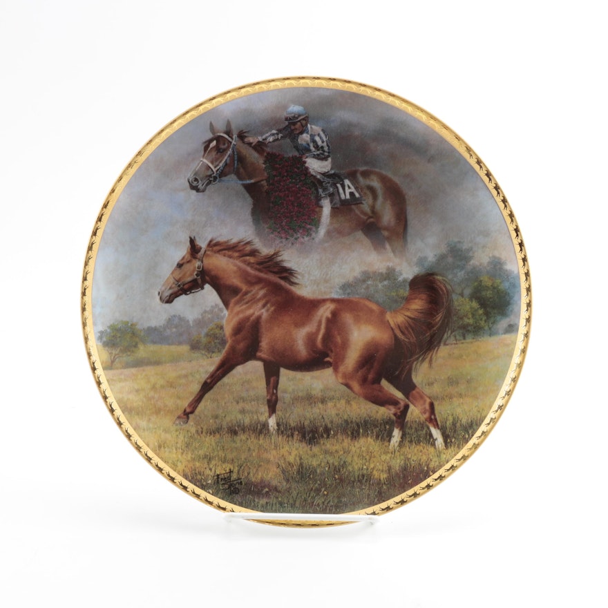 Limited Edition Fred Stone "Final Tribute" Plate of Secretariat