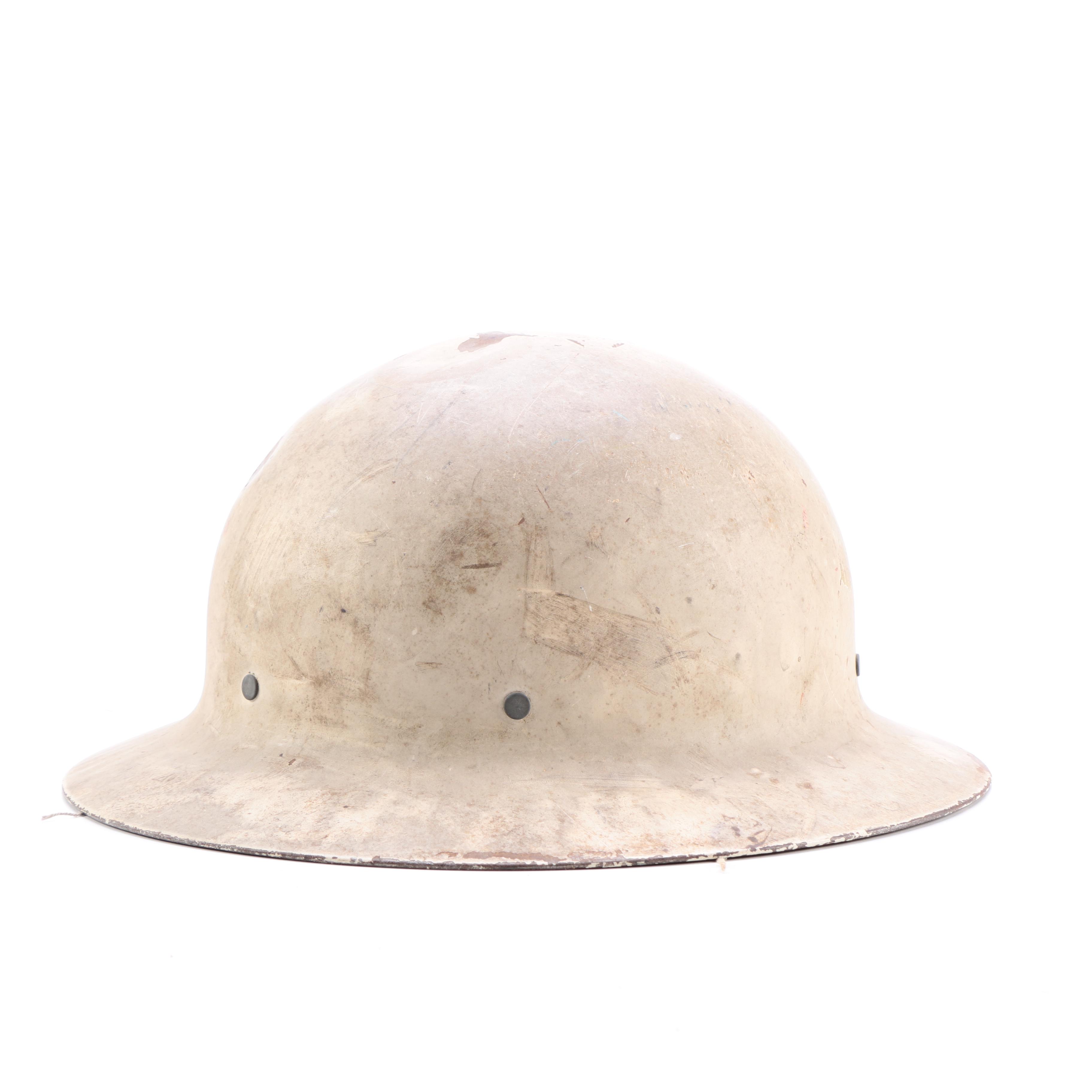 World War II Steel Office of Civil Defense Helmet