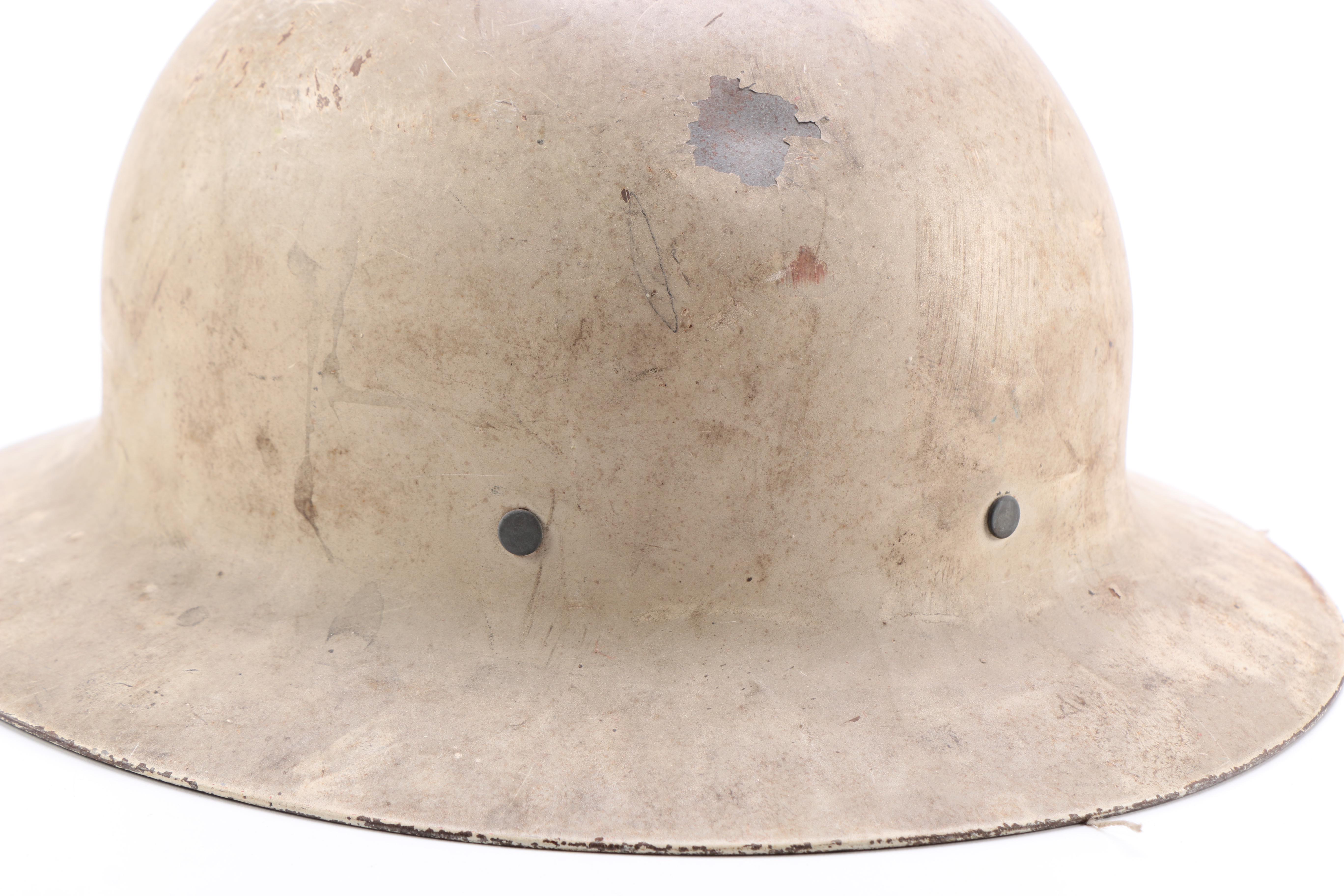 World War II Steel Office of Civil Defense Helmet
