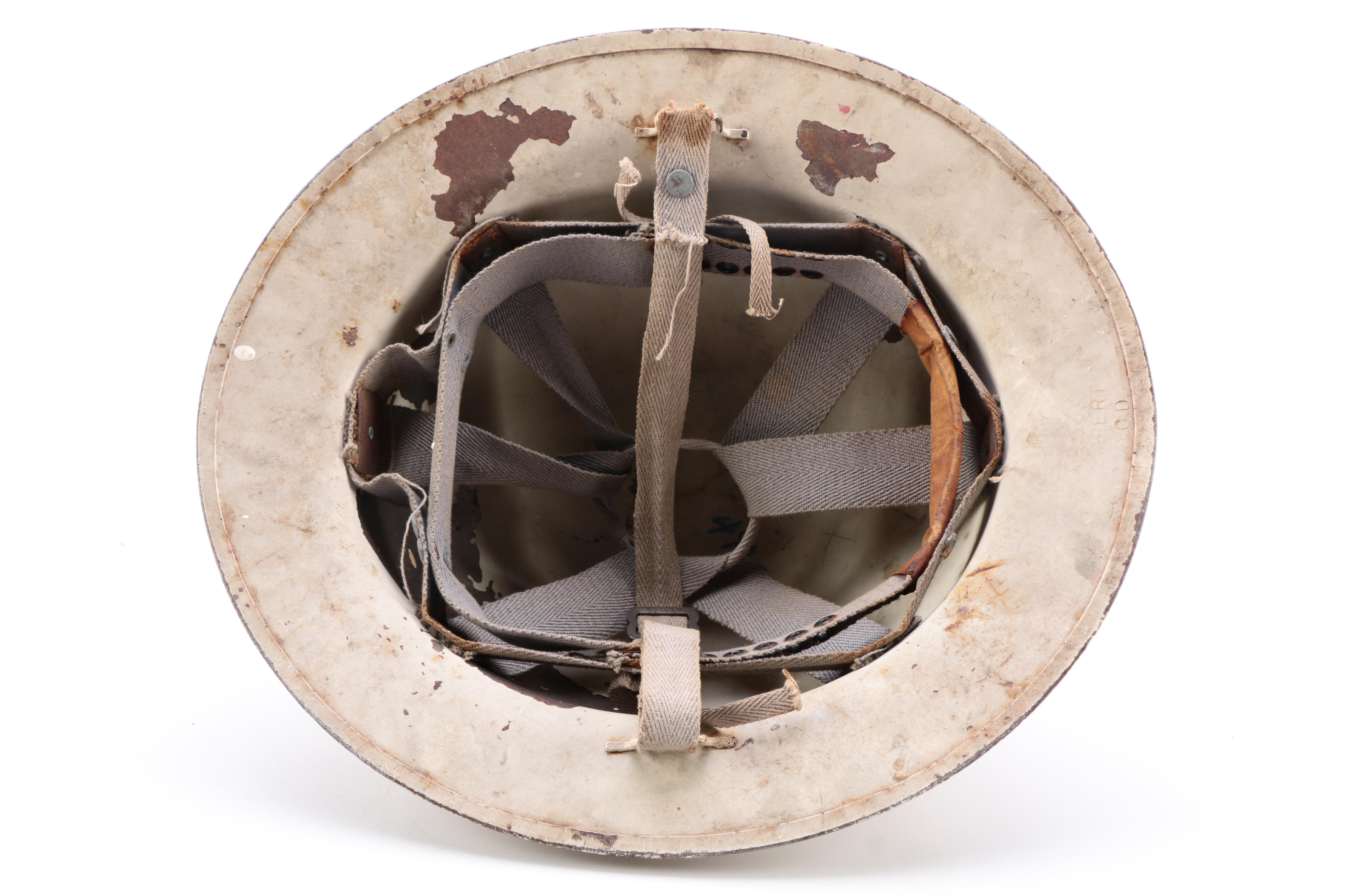 World War II Steel Office of Civil Defense Helmet