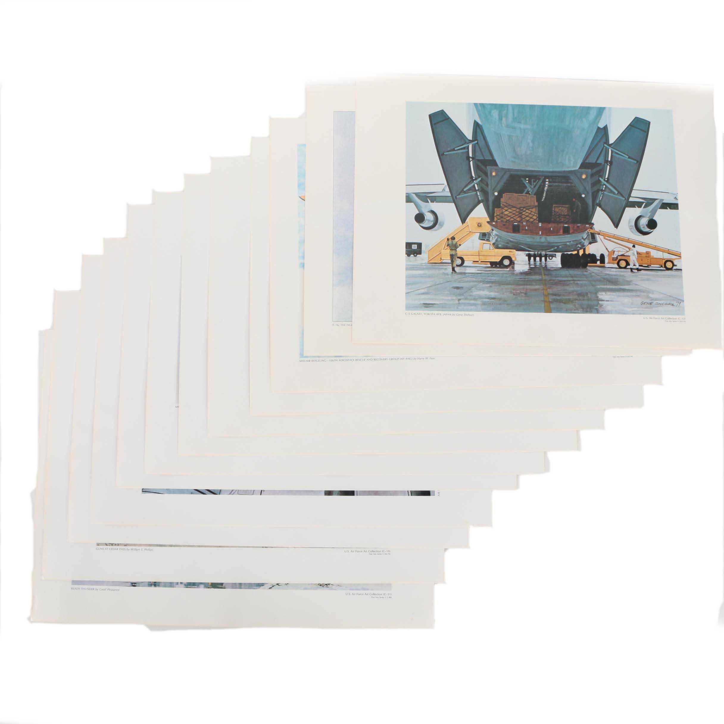 Grouping of Offset Lithographs on Paper of Aircraft From the United States Air Force Collection