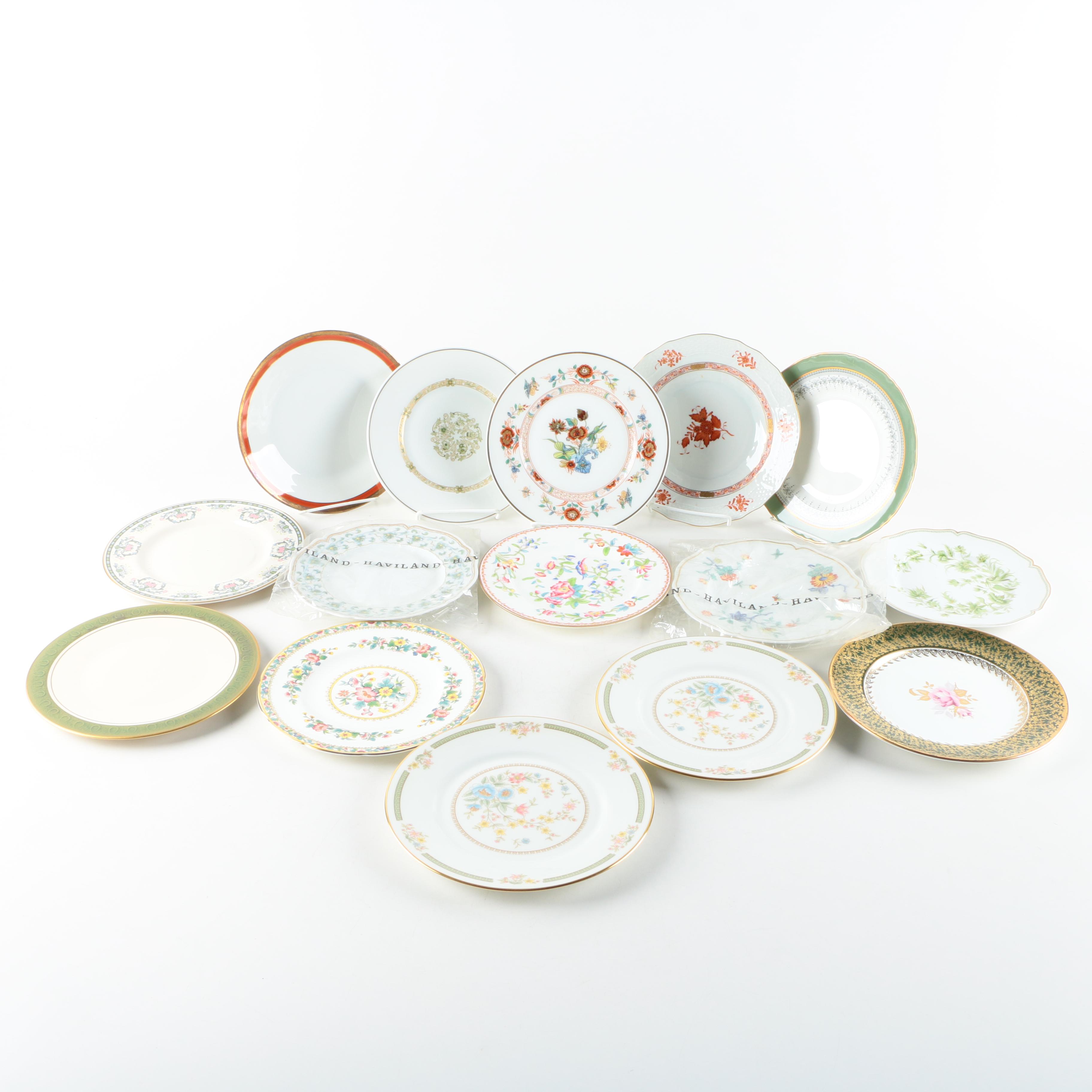 Assorted Porcelain Plates Including Herend "Chinese Bouquet"