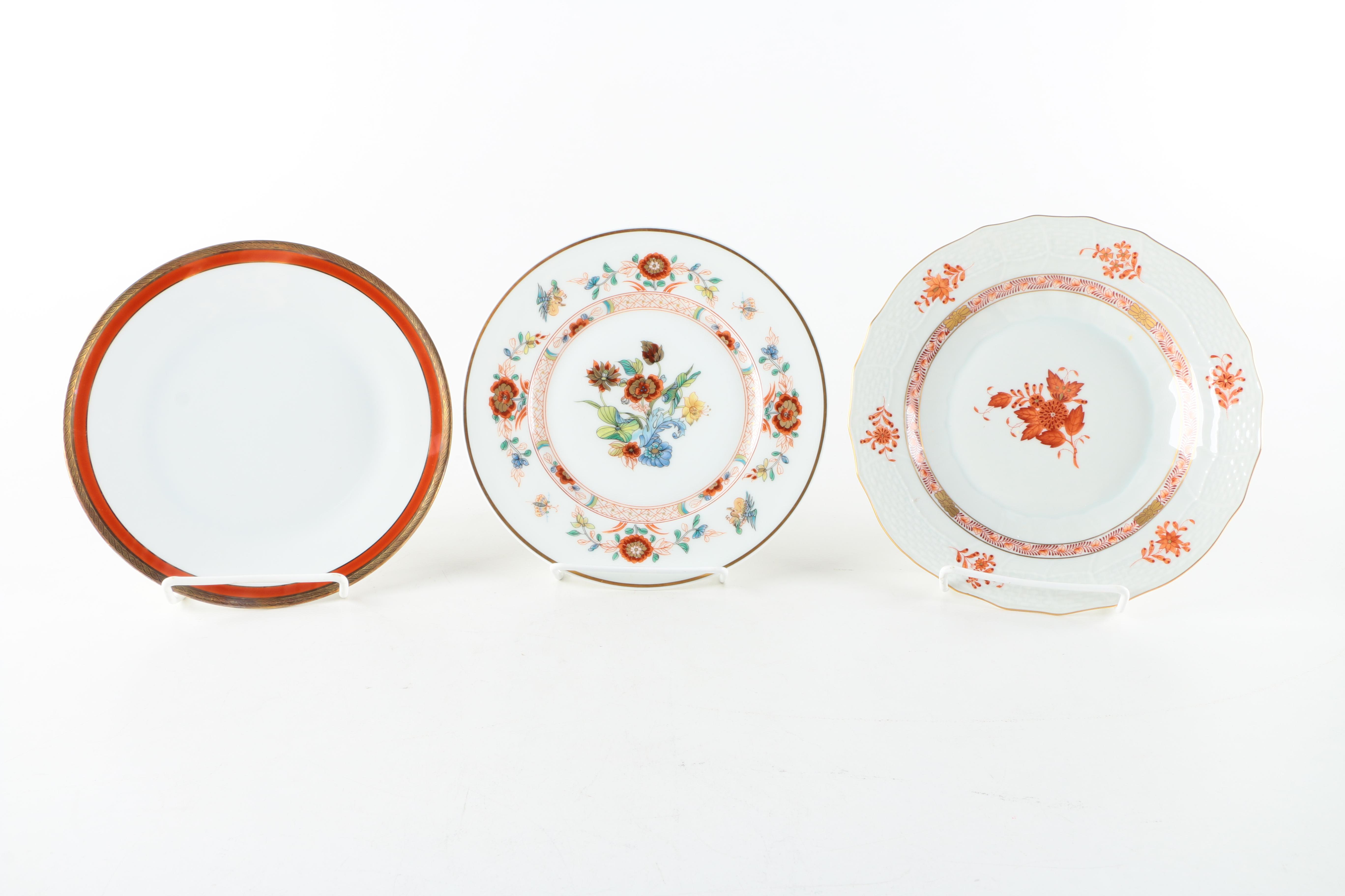 Assorted Porcelain Plates Including Herend "Chinese Bouquet"