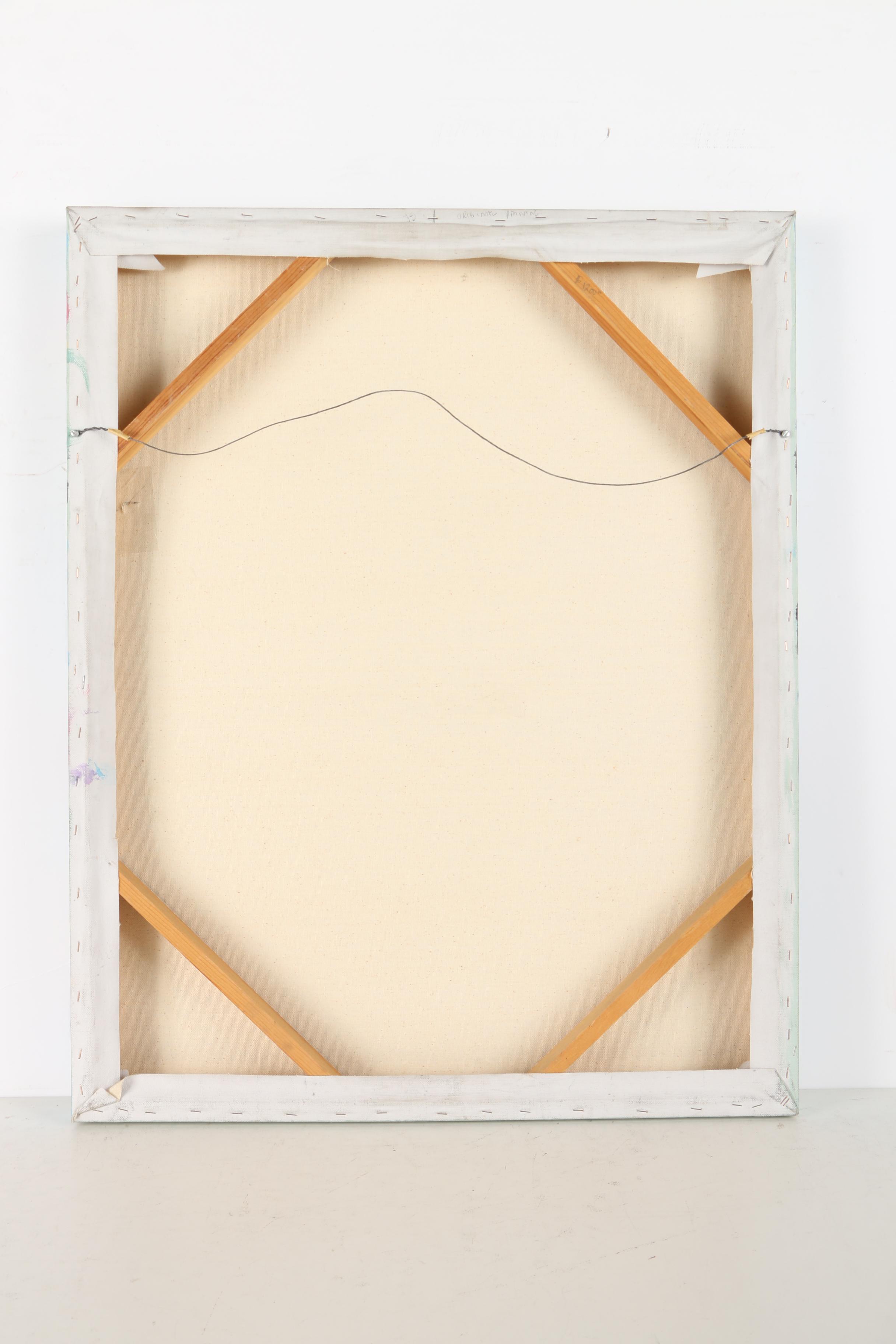 Lorraine Christensen Oil Painting on Canvas of Two Parrots