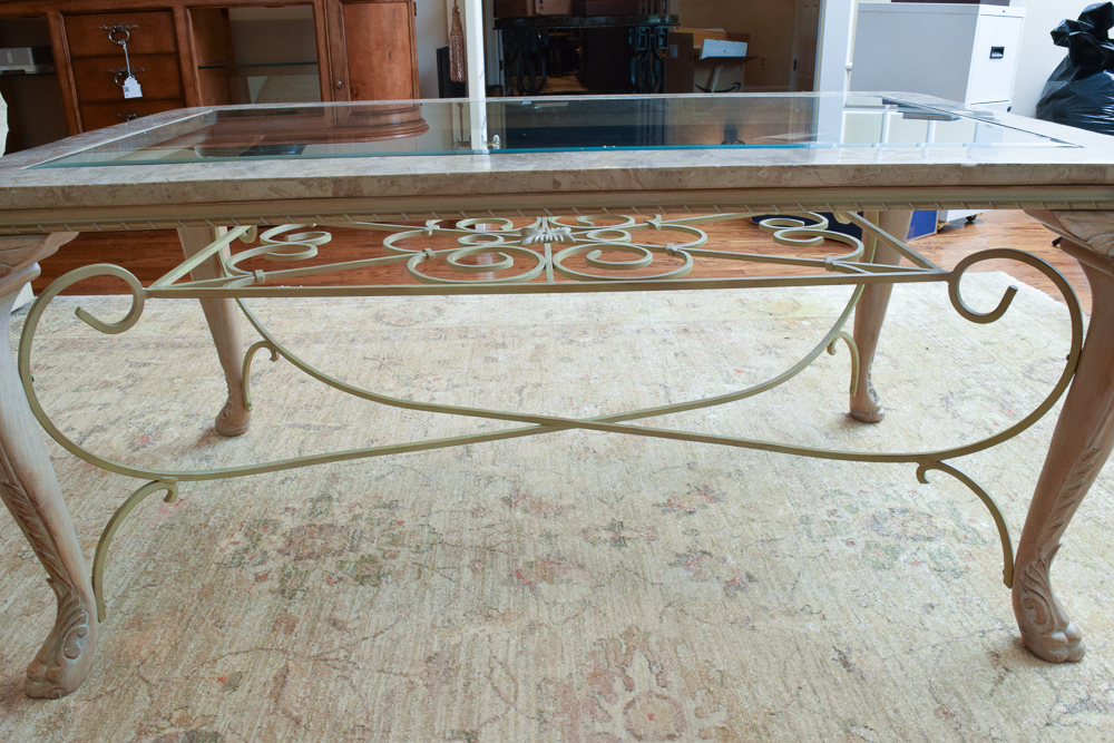 Wood and Glass Coffee Table